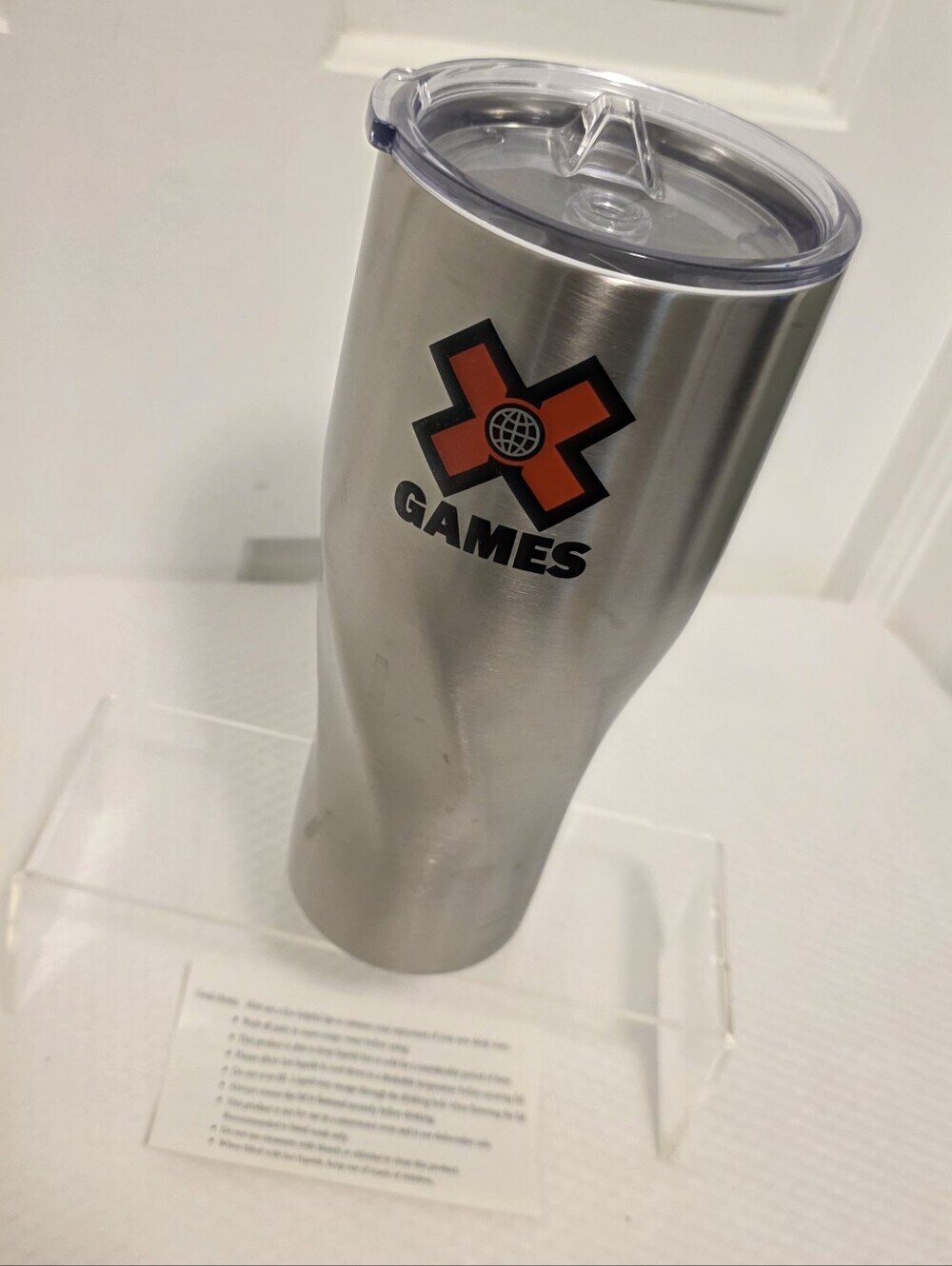 X Games Stainless Steel Tumbler with Logo, With Lid